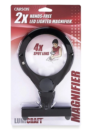 Kính lúp cầm tay, đeo cổ Carson  LumiCraft LC-15 2x(4x)