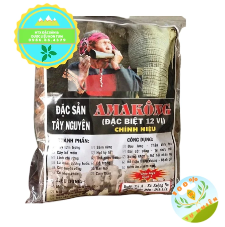 Đặc Sản Kon Tum - (Được Xem Hàng) Amakong  chính hiệu đóng Gói 1Kg Hút Chân Không - OCOP 3 Sao