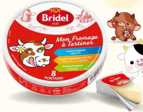 Phô mai tam giác thương hiệu Bridel hộp 8 miếng nhập khẩu Pháp