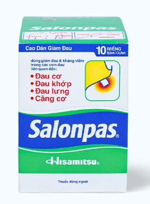 Salonpas (Hộp 24 bao x 10 miếng) – Giảm đau nhanh, kháng viêm tại chỗ