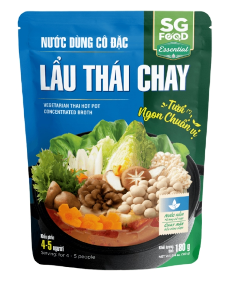 Nước dùng cô đặc lẩu Thái chay SG Food gói 180g