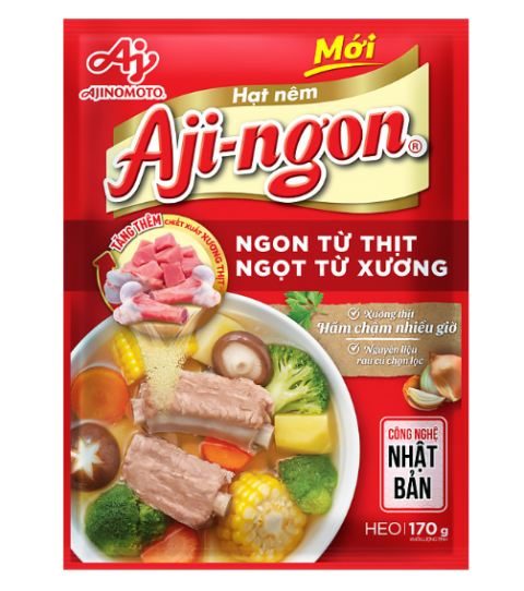 Hạt nêm Aji-ngon vị heo gói 170g